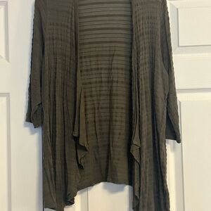 Torrid Olive and Cream Knit Cardigan